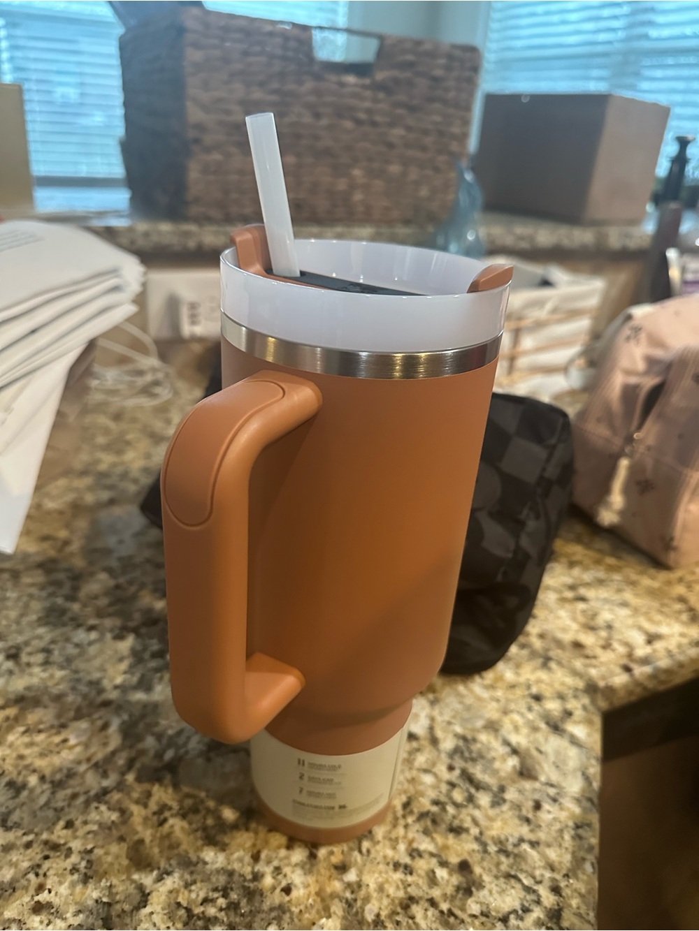 Stanley The Flowstate Travel Tumbler in Toast with White Lid - Picture 6 of 6